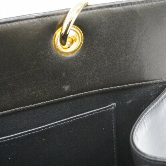 CHANEL CC Patent Shopping Tote Quilted Chain Shoulder Bag Gold Purse - Picture 12 of 16